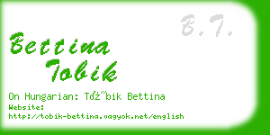 bettina tobik business card